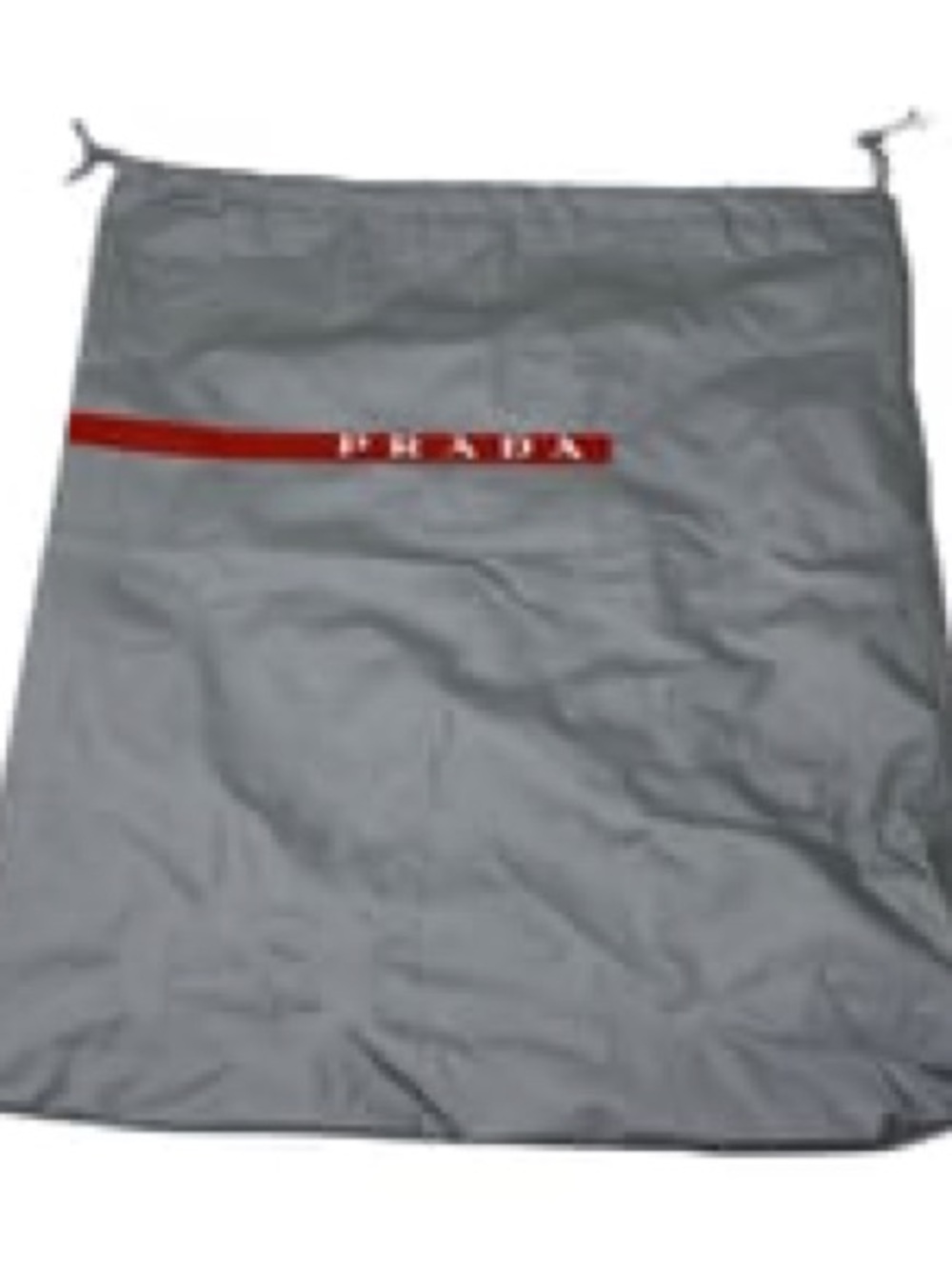 Prada Gray Nylon Drawstring Dust Bag